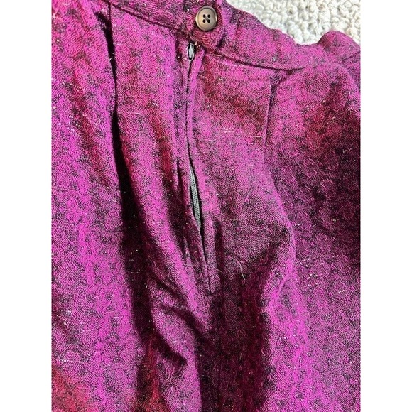 Women's Vintage Bagatelle Maroon Pencil Skirt Size 4 - Picture 5 of 6